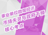 事業(yè)單位微觀經濟：市場失靈與政府干預核心考點