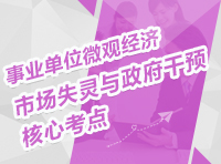 事業(yè)單位微觀經濟：市場失靈與政府干預核心考點